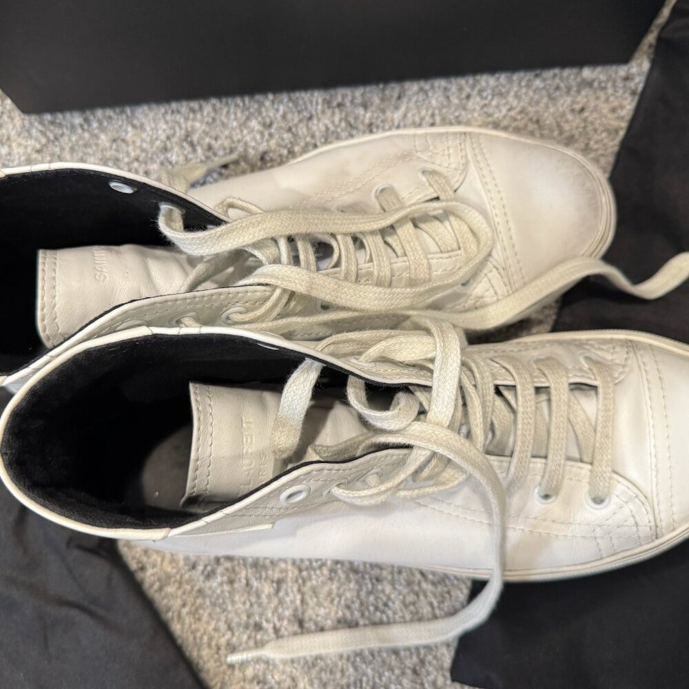 Saint Laurent Leather High Tops - Picture 4 of 8